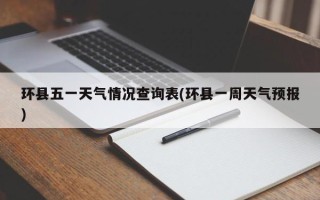 环县五一天气情况查询表(环县一周天气预报)
