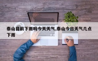 泰山目前下雨吗今天天气,泰山今日天气几点下雨