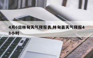 4月6日林甸天气预报表,林甸县天气预报48小时
