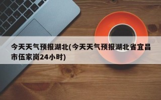 今天天气预报湖北(今天天气预报湖北省宜昌市伍家岗24小时)